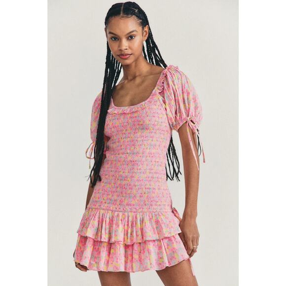 Love Shack Fancy Dresses & Skirts - Love Shack Fancy Violet Mini Dress in Melon Punch Size Small